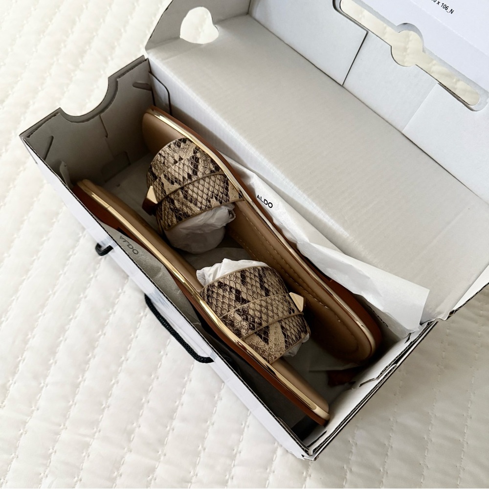 Aldo croc/snake print sandals - Picture 2 of 2